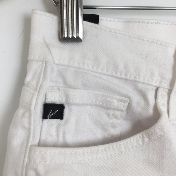 KanCan Hillary Raw Hem Distressed Denim Short White Women’s Size 27 The Buckle - Picture 7 of 13